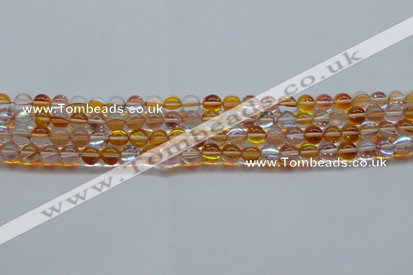 CMS1531 15.5 inches 6mm round synthetic moonstone beads wholesale