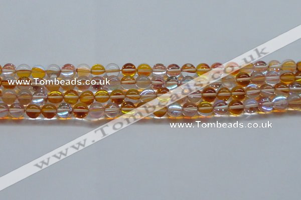 CMS1532 15.5 inches 8mm round synthetic moonstone beads wholesale