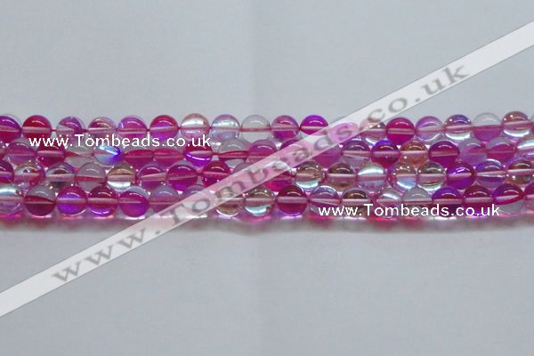 CMS1543 15.5 inches 10mm round synthetic moonstone beads wholesale