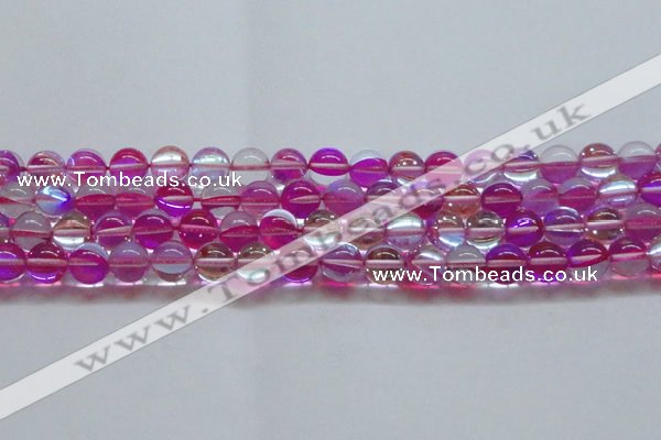 CMS1544 15.5 inches 12mm round synthetic moonstone beads wholesale