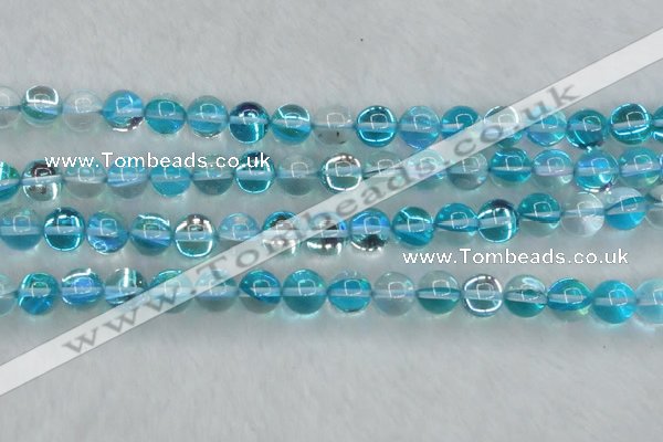 CMS1554 15.5 inches 12mm round synthetic moonstone beads wholesale