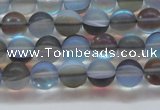 CMS1566 15.5 inches 6mm round matte synthetic moonstone beads