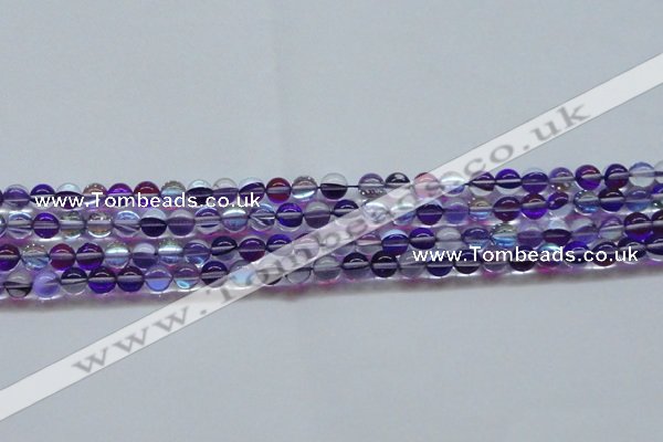 CMS1571 15.5 inches 6mm round synthetic moonstone beads wholesale