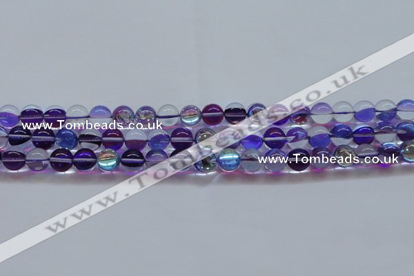 CMS1573 15.5 inches 10mm round synthetic moonstone beads wholesale