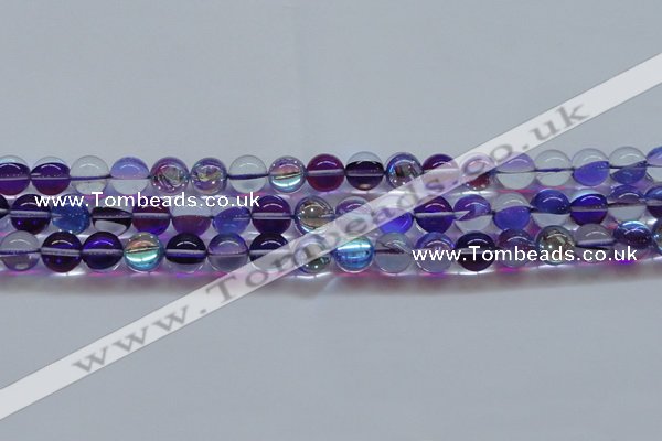 CMS1574 15.5 inches 12mm round synthetic moonstone beads wholesale