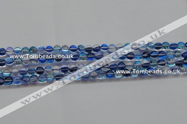 CMS1581 15.5 inches 6mm round synthetic moonstone beads wholesale