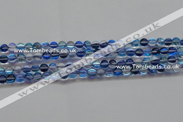 CMS1582 15.5 inches 8mm round synthetic moonstone beads wholesale