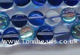 CMS1583 15.5 inches 10mm round synthetic moonstone beads wholesale