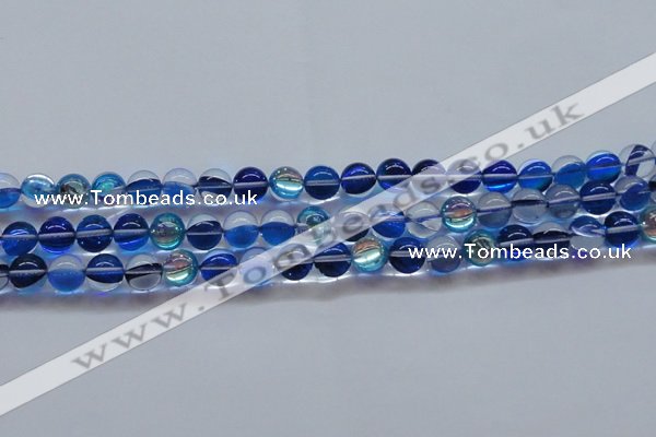 CMS1583 15.5 inches 10mm round synthetic moonstone beads wholesale