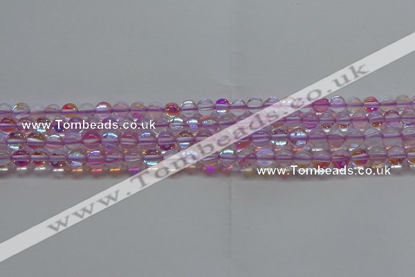 CMS1591 15.5 inches 6mm round synthetic moonstone beads wholesale