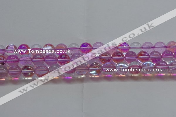 CMS1594 15.5 inches 12mm round synthetic moonstone beads wholesale