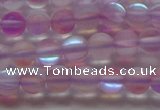 CMS1596 15.5 inches 6mm round matte synthetic moonstone beads