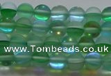 CMS1606 15.5 inches 6mm round matte synthetic moonstone beads