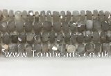 CMS1660 15.5 inches 6*10mm - 8*11mm faceted tyre moonstone beads