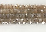 CMS1664 15.5 inches 6*10mm - 8*11mm faceted tyre moonstone beads