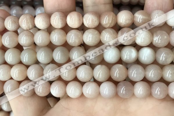 CMS1672 15.5 inches 8mm round moonstone beads wholesale