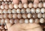 CMS1681 15.5 inches 12mm faceted round moonstone beads wholesale