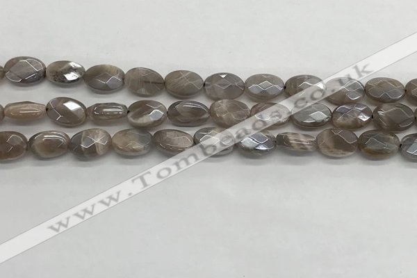 CMS1798 15.5 inches 8*12mm faceted oval AB-color moonstone beads