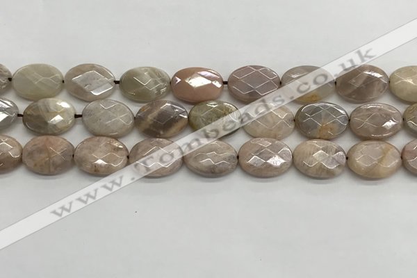 CMS1802 15.5 inches 15*20mm faceted oval AB-color moonstone beads