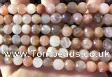 CMS1892 15.5 inches 8mm faceted round rainbow moonstone beads