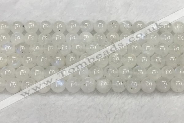 CMS1903 15.5 inches 10mm round white moonstone gemstone beads