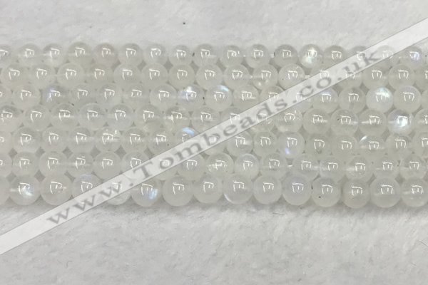 CMS1906 15.5 inches 6mm round white moonstone gemstone beads