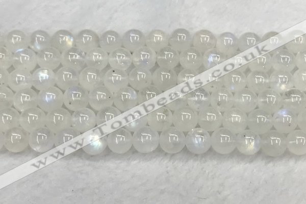 CMS1908 15.5 inches 10mm round white moonstone gemstone beads