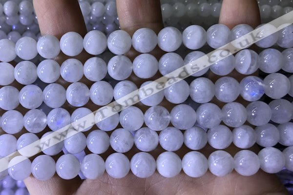 CMS1922 15.5 inches 8mm round white moonstone gemstone beads