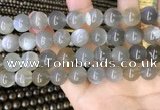 CMS1944 15.5 inches 12mm round grey moonstone beads wholesale