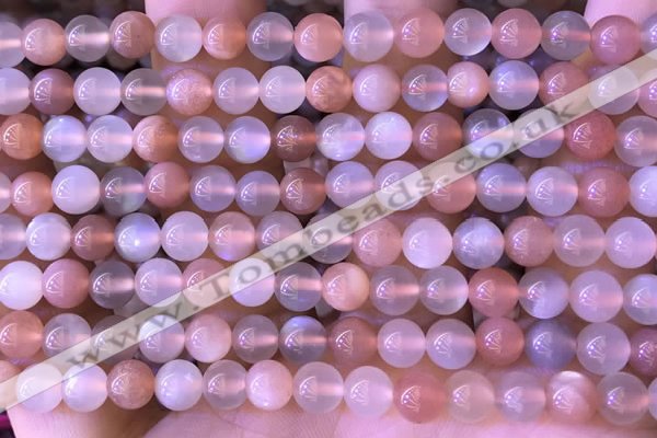 CMS1953 15.5 inches 6mm round rainbow moonstone gemstone beads