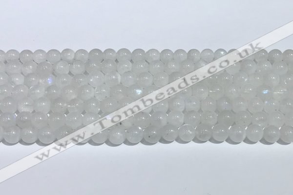 CMS2005 15.5 inches 6mm round white moonstone gemstone beads