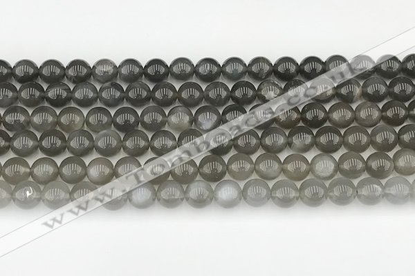 CMS2021 15.5 inches 8mm round black moonstone beads wholesale