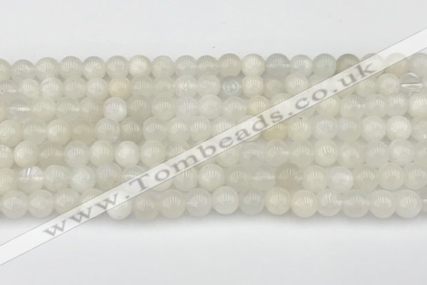 CMS2026 15.5 inches 6mm round white moonstone beads wholesale