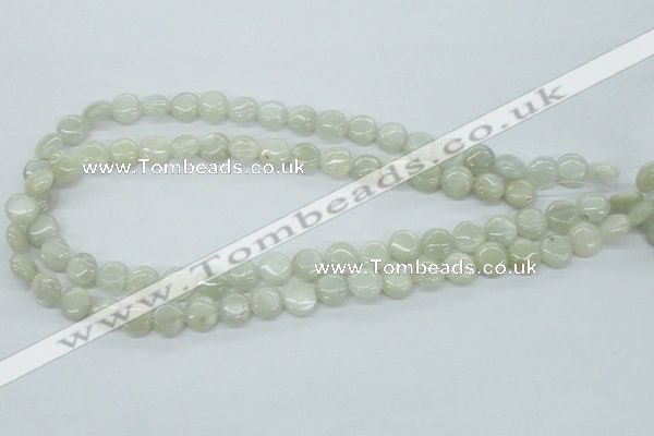 CMS209 15.5 inches 10mm flat round moonstone gemstone beads wholesale