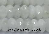 CMS2122 15 inches 6*8mm faceted rondelle white moonstone beads