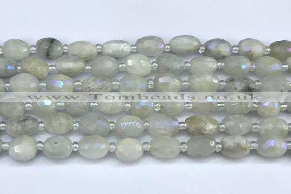 CMS2130 15 inches 8*10mm - 9*12mm faceted nuggets AB-color moonstone beads