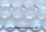 CMS2171 15 inches 6mm, 8mm, 10mm & 12mm round matte synthetic moonstone beads