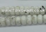 CMS218 15.5 inches 6*10mm rondelle white moonstone gemstone beads