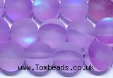 CMS2181 15 inches 6mm, 8mm, 10mm & 12mm round matte synthetic moonstone beads