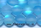 CMS2186 15 inches 6mm, 8mm, 10mm & 12mm round matte synthetic moonstone beads