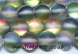 CMS2208 15 inches 6mm, 8mm, 10mm & 12mm round matte synthetic moonstone beads