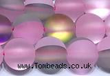 CMS2217 15 inches 6mm, 8mm, 10mm & 12mm round matte synthetic moonstone beads
