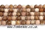 CMS2282 15 inches 10mm faceted round moonstone beads