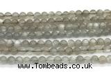 CMS2294 15 inches 6mm round grey moonstone beads wholesale