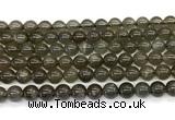 CMS2302 15 inches 8mm round black moonstone beads wholesale