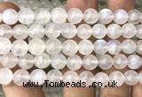 CMS2312 15 inches 8mm round white moonstone gemstone beads