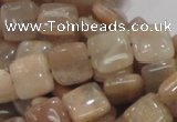 CMS29 15.5 inches 10*10mm square moonstone gemstone beads wholesale