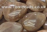CMS31 15.5 inches 22*30mm flat teardrop moonstone gemstone beads