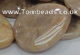 CMS32 15.5 inches 30*40mm flat teardrop moonstone gemstone beads