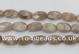 CMS33 15.5 inches 8*10mm faceted oval moonstone gemstone beads